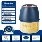 Byikun Electric Garlic Masher and Mincer, Ergonomic Concave Design, Powerful High-Speed Motor, Safety Induction to Avoid Errors, 6-Blade Whirlwind System for Fine Mincing, Rechargeable 1200mah Battery
